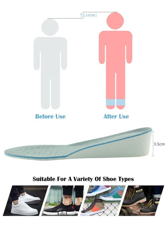 ZCM-HAPPY 2 Pairs Of Invisible Inner Heightening 3.5 cm Insoles With Multifunctional Shock Absorption Sweat Absorption And Breathability  - Image 4