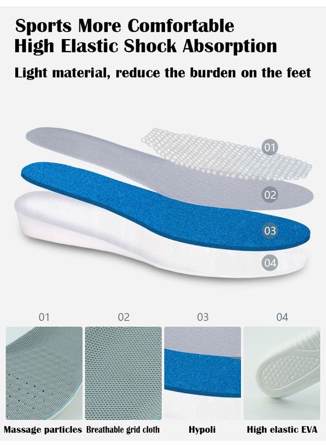 ZCM-HAPPY 2 Pairs Of Invisible Inner Heightening 3.5 cm Insoles With Multifunctional Shock Absorption Sweat Absorption And Breathability  - Image 2