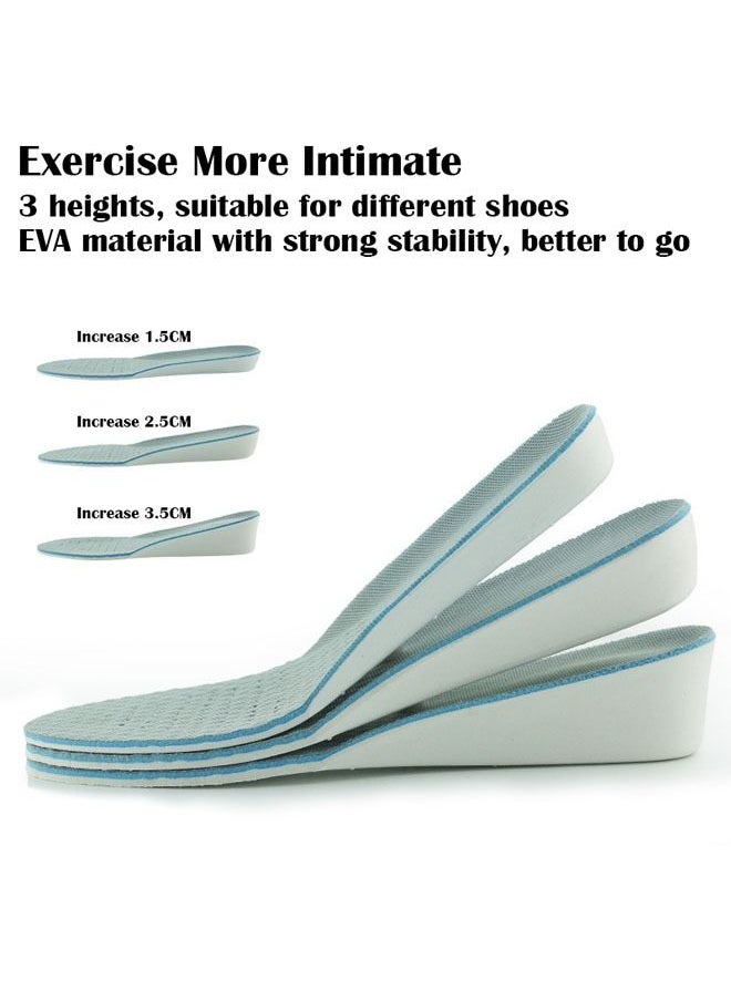 ZCM-HAPPY 2 Pairs Of Invisible Inner Heightening 3.5 cm Insoles With Multifunctional Shock Absorption Sweat Absorption And Breathability  - Image 3