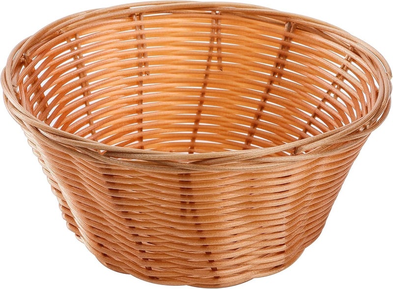 Yesland 12 Pack Plastic Round Basket Small Gift Baskets  7 Inch Woven Bread Roll and Food Serving Baskets  Food Storage Basket Bin for Kitchen Restaurant Centerpiece Display Christmas Gifts - Image 3