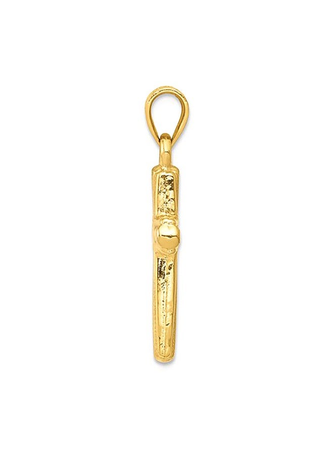 Jewelry Affairs 14K Yellow And White Gold Cross Unisex Pendant - Image 2