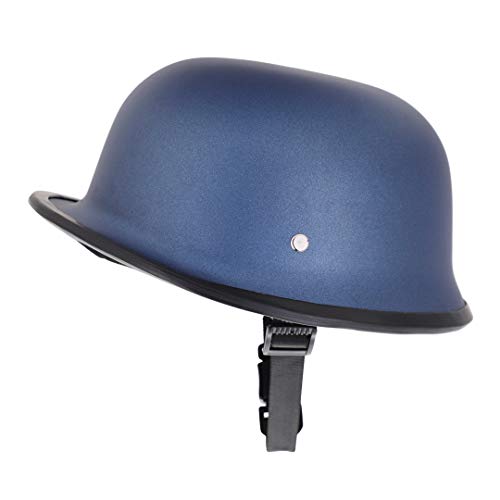 Sage Square German Retro Styled World War Inspire Half Helmet for Royal Enfield (Extra Large, Blue Matte) (Non-Motorized) - Image 2