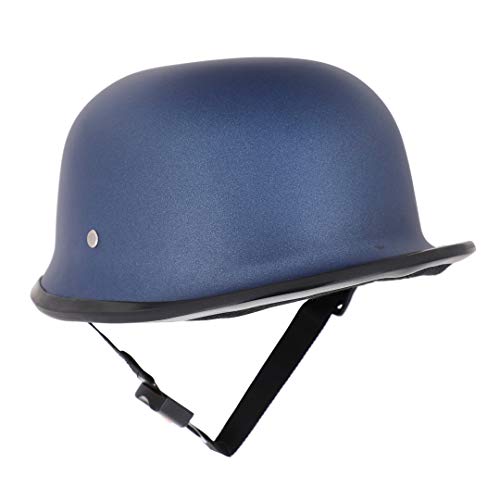 Sage Square German Retro Styled World War Inspire Half Helmet for Royal Enfield (Extra Large, Blue Matte) (Non-Motorized) - Image 3