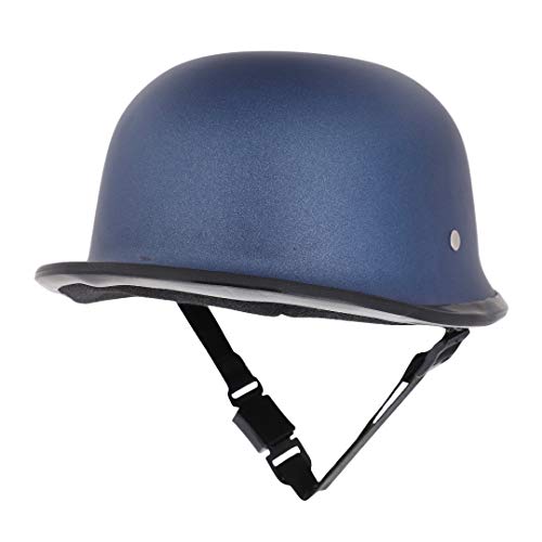 Sage Square German Retro Styled World War Inspire Half Helmet for Royal Enfield (Extra Large, Blue Matte) (Non-Motorized) - Image 4