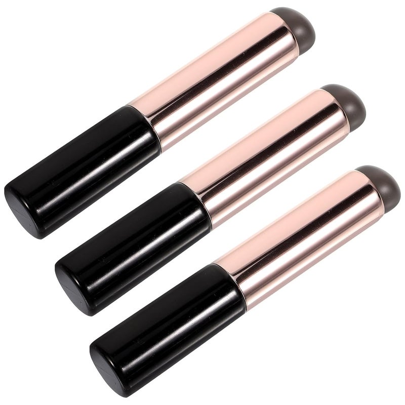 Reusable Silicone Lip Brush 3pcs Black Lipstick Applicator Wands for Precise Lip Makeup Makeup Brush Set for Women’s Beauty Tools - Image 1
