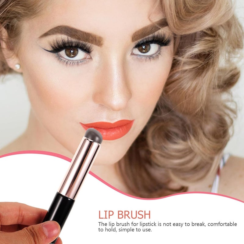 Reusable Silicone Lip Brush 3pcs Black Lipstick Applicator Wands for Precise Lip Makeup Makeup Brush Set for Women’s Beauty Tools - Image 4