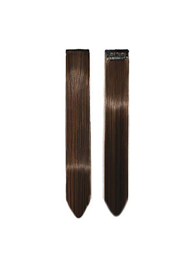 Paradise Hair Streak Colored Extension Highlighter For Women And Girls (Set Of 6Pc) (Medium Brown)  - Image 5