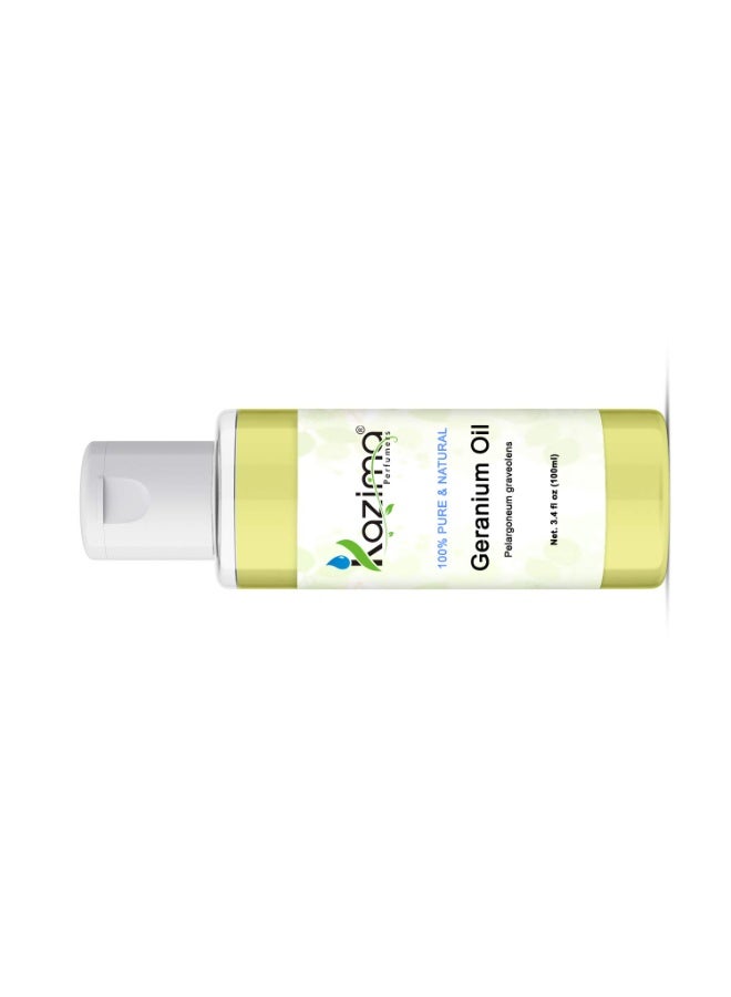 KAZIMA Geranium Essential Oil - 100% Pure Natural & Undiluted For Skin care & Hair care (100ml) - Image 2