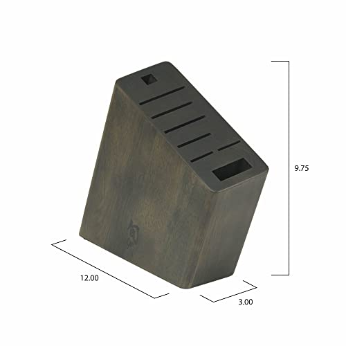 Shun Angled Knife Block, 8 Slot Wooden Knife Holder, Made from Genuine Dark-Stained Wood, Kitchen Storage for Professional and Home Chefs - Image 2
