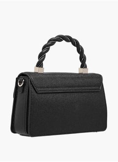Flora Bella By Shoexpress Women's Textured Satchel Bag with Handle and Chain Strap  - Image 4