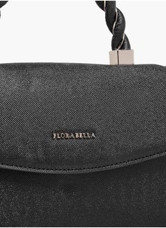 Flora Bella By Shoexpress Women's Textured Satchel Bag with Handle and Chain Strap  - Image 5
