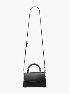Flora Bella By Shoexpress Women's Textured Satchel Bag with Handle and Chain Strap  - Image 2