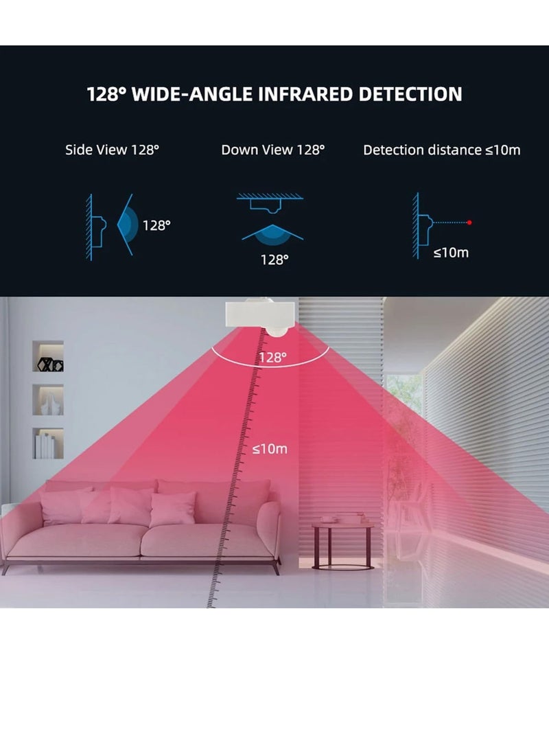 Smart TUYA Wi-Fi Motion Sensor, Wireless PIR Motion Detector With App Notification Alert And Large Area Detection, Battery Or USB Powered, Contact Sensor For Home Security And Smart Home Automation - Image 2