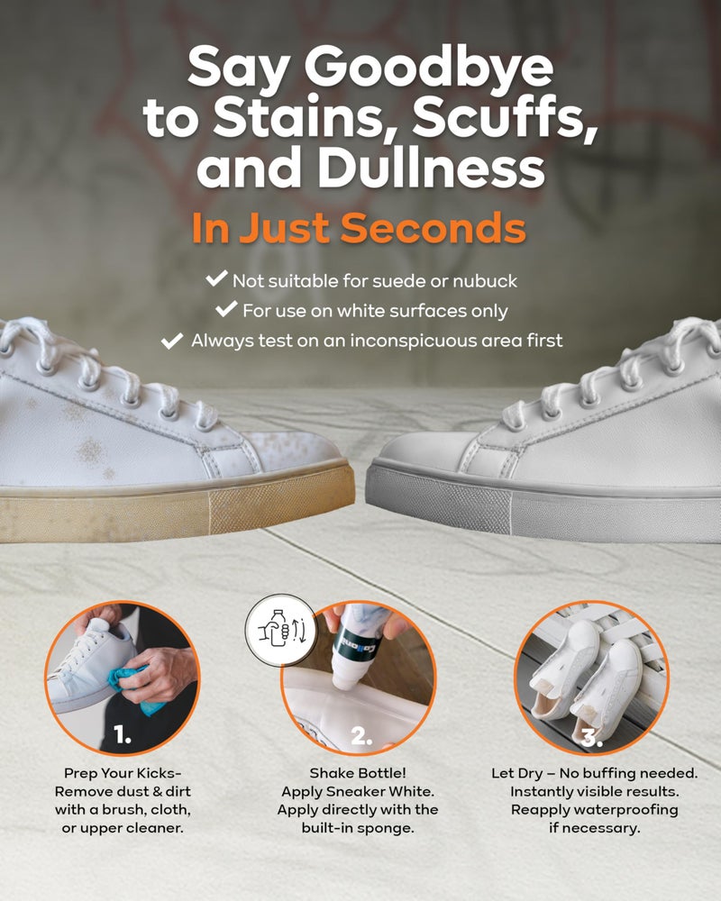 Collonil Sneaker White | Shoe Whitener for Canvas, Leather & Mesh | Liquid Cream | Built in Sponge | Leather Protect | Sneaker Care | 2x 3.38 Fl Oz. - Image 5
