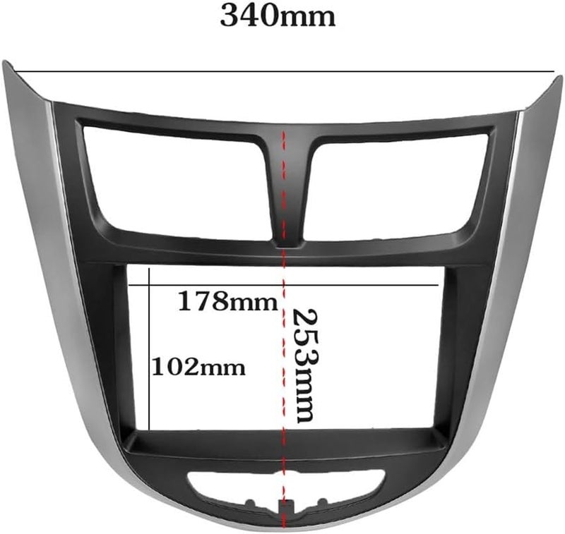7 بوصة 2 دين لوحة راديو السيارة لوحة العدادات لهيونداي i25 أكسنت سولاريس فيرنا 2010 فما فوق - Image 5