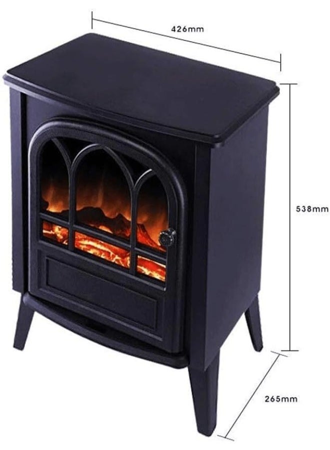 دي إل سي  مدفأة كهربائية ديكورية بقوة 2000 واط، لون أسود | DLC-36263 - Image 3