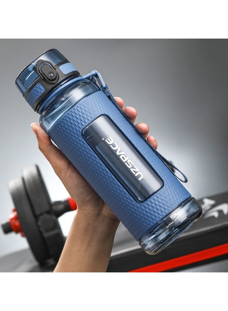 أوسبايس زجاجات مياه رياضية مجانية محمولة من البلاستيك تريتان لصالة الألعاب الرياضية، زجاجة مشروبات مضادة للسقوط ومانعة للتسرب، سعة كبيرة، غلاية لياقة بدنية