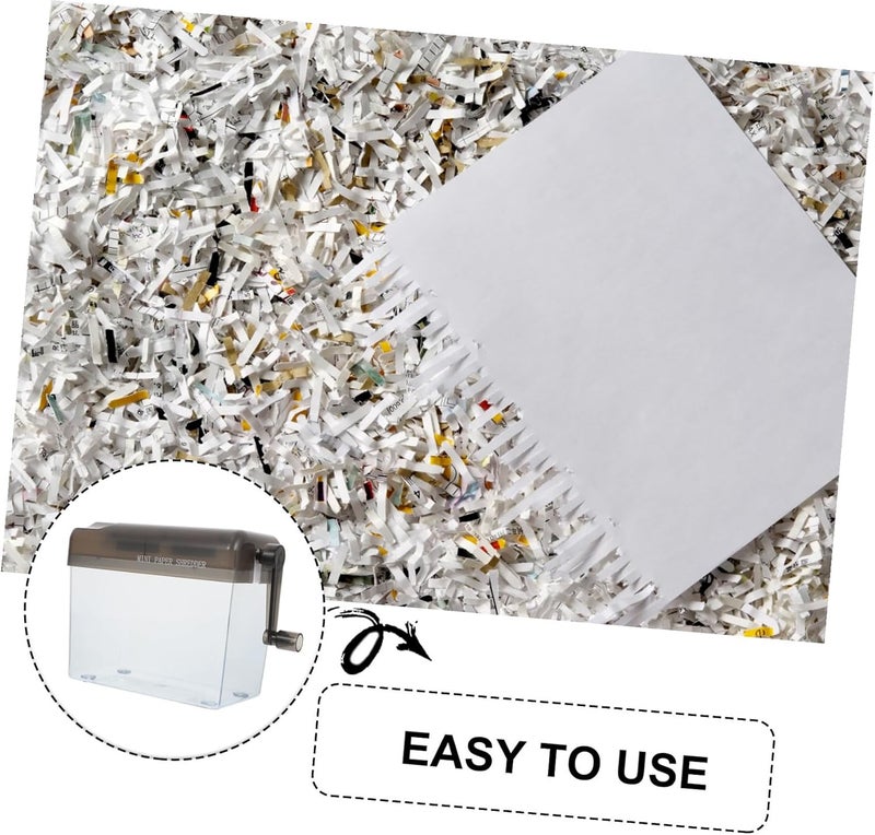 BESTonZON Manual A6 Paper Shredder Mini Desktop Hand Operated Office Paper Cutting Machine Portable for Home and Office Use - Image 5