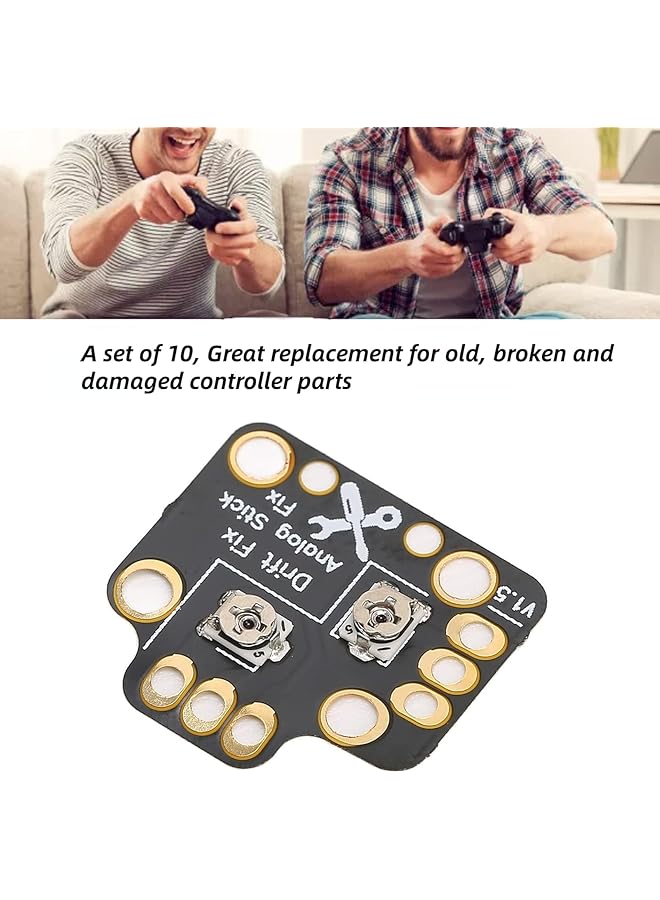 KASTWAVE 10Pcs Gamepad Analog Stick Drift Fix Mod Universal 3D Analog Joystick Drift Fix Mod Black Easy Using Gamepad Joystick Drift Repair Board For Game Controllers - Image 3