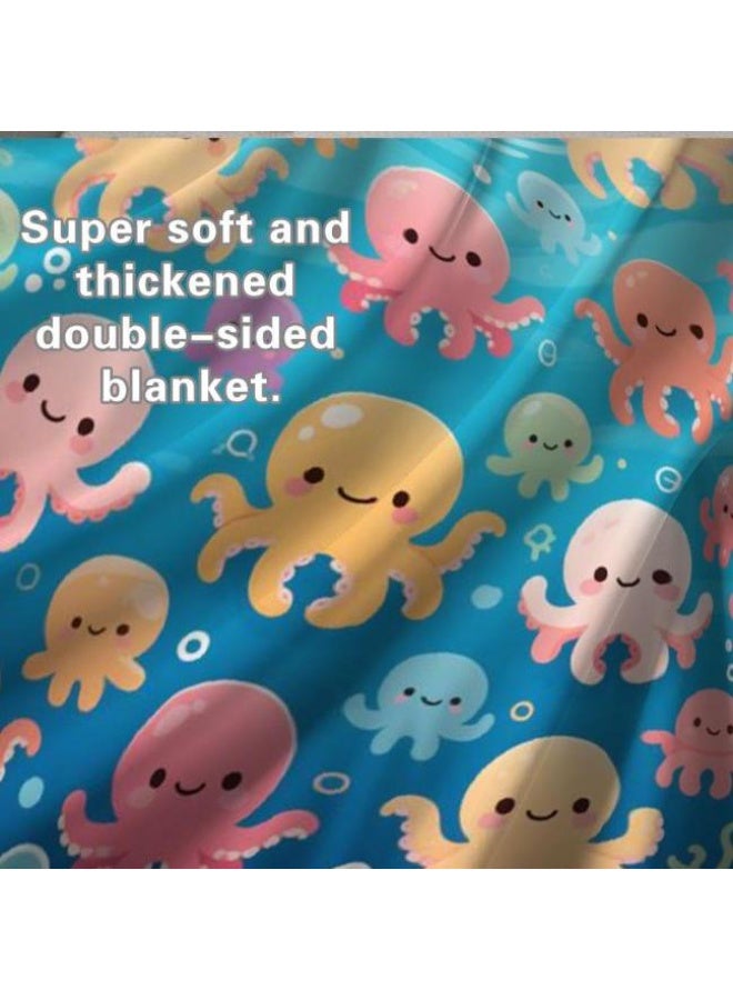 عام بطانية رقيقة من الفانيلا الكرتونية للأطفال والرضع (دافئة ومريحة، ومناسبة للنوم والألعاب) 70 سم * 100 سم - Image 1