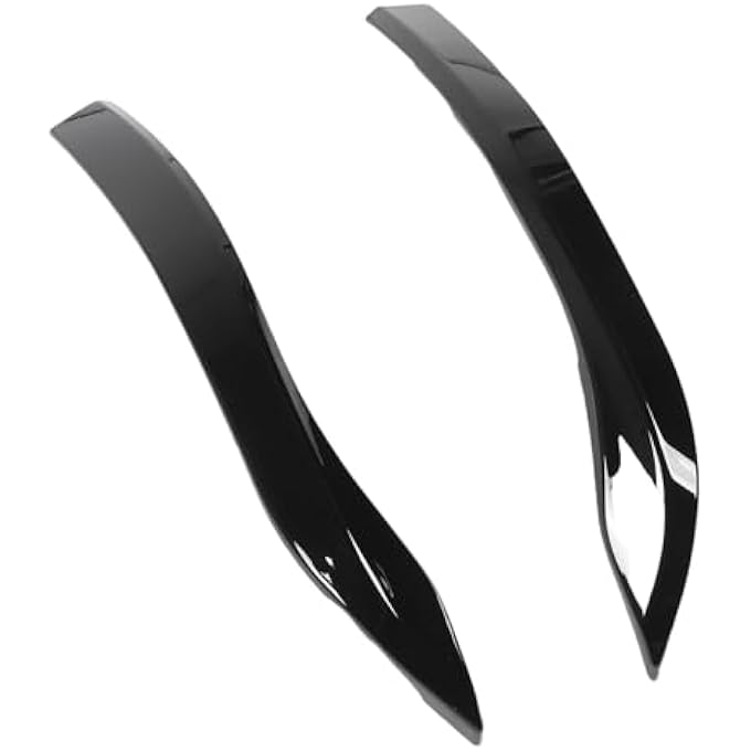 Jiawu Front Bumper Patch -poiler -Trim Unique Design Aerodynamic Improvement Replacement for MK8, 2 PCs, Increased Downforce (Glossy Black) - Image 4