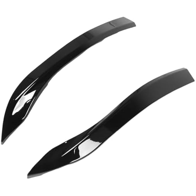 Jiawu Front Bumper Patch -poiler -Trim Unique Design Aerodynamic Improvement Replacement for MK8, 2 PCs, Increased Downforce (Glossy Black) - Image 2
