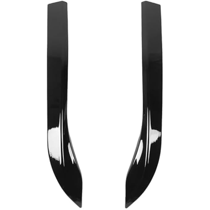 Jiawu Front Bumper Patch -poiler -Trim Unique Design Aerodynamic Improvement Replacement for MK8, 2 PCs, Increased Downforce (Glossy Black) - Image 1