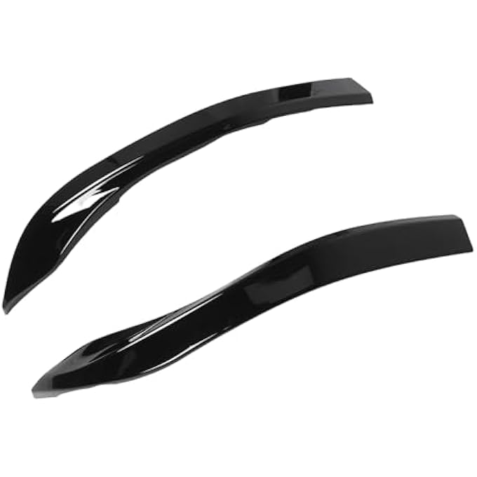 Jiawu Front Bumper Patch -poiler -Trim Unique Design Aerodynamic Improvement Replacement for MK8, 2 PCs, Increased Downforce (Glossy Black) - Image 3
