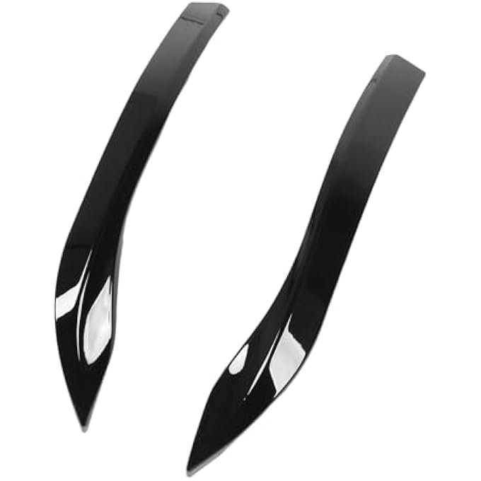 Jiawu Front Bumper Patch -poiler -Trim Unique Design Aerodynamic Improvement Replacement for MK8, 2 PCs, Increased Downforce (Glossy Black) - Image 5
