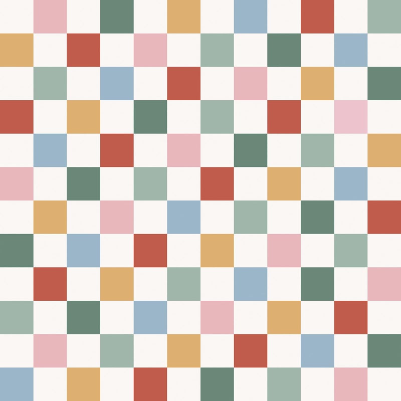 LACHEERY 175x275 Retro Checkered Peel and Stick Wallpaper Checkered Contact Paper Green Pink Blue Removable Wall Paper Colorful Checkerboard Wallpaper for Bathroom Kids Bedroom Walls Cabinets Desk - Image 2