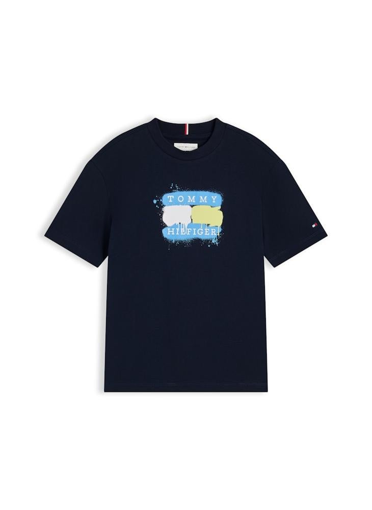 TOMMY HILFIGER Flag Graffiti T-Shirt - Image 5