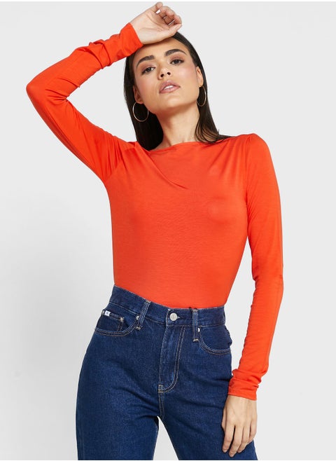 Round Neck Knitted Top