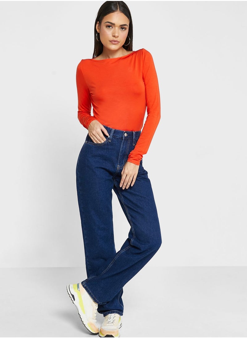 CALVIN KLEIN - Round Neck Knitted Top - Image 1