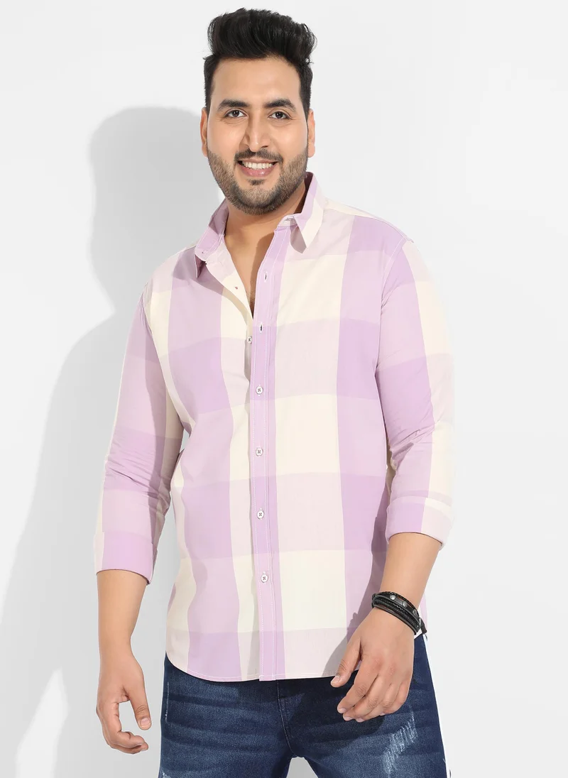 Instafab Plus Instafab Plus Men's Cotton Buffalo Check Shirt