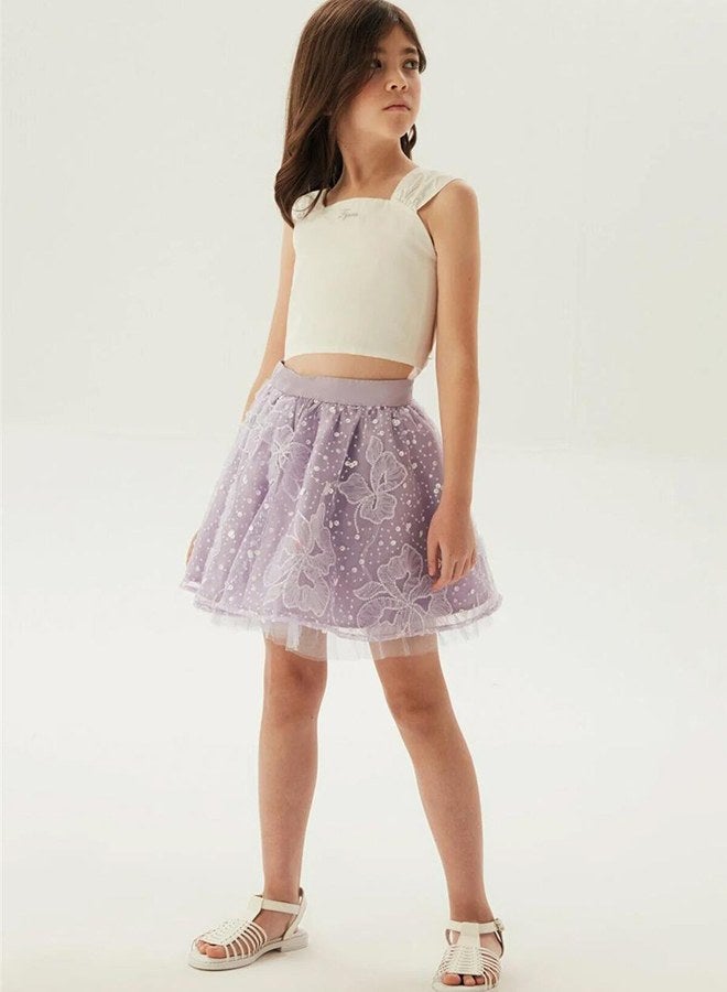 Tyess Girl Lilac Skirt - Image 1