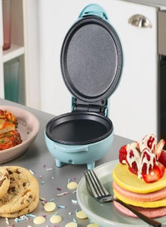 Giles & Posner Giles & Posner EK4215GSBL Pastel Compact Mini Snack Maker, Non-Stick & Easy Clean 11.5cm Plate, Party Treat & Breakfast Cooker, Make Pancakes, Cookies & Ice Cream Sandwiches, 550W, Sorbet Blue  - Image 2