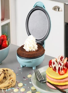 Giles & Posner Giles & Posner EK4215GSBL Pastel Compact Mini Snack Maker, Non-Stick & Easy Clean 11.5cm Plate, Party Treat & Breakfast Cooker, Make Pancakes, Cookies & Ice Cream Sandwiches, 550W, Sorbet Blue  - Image 4