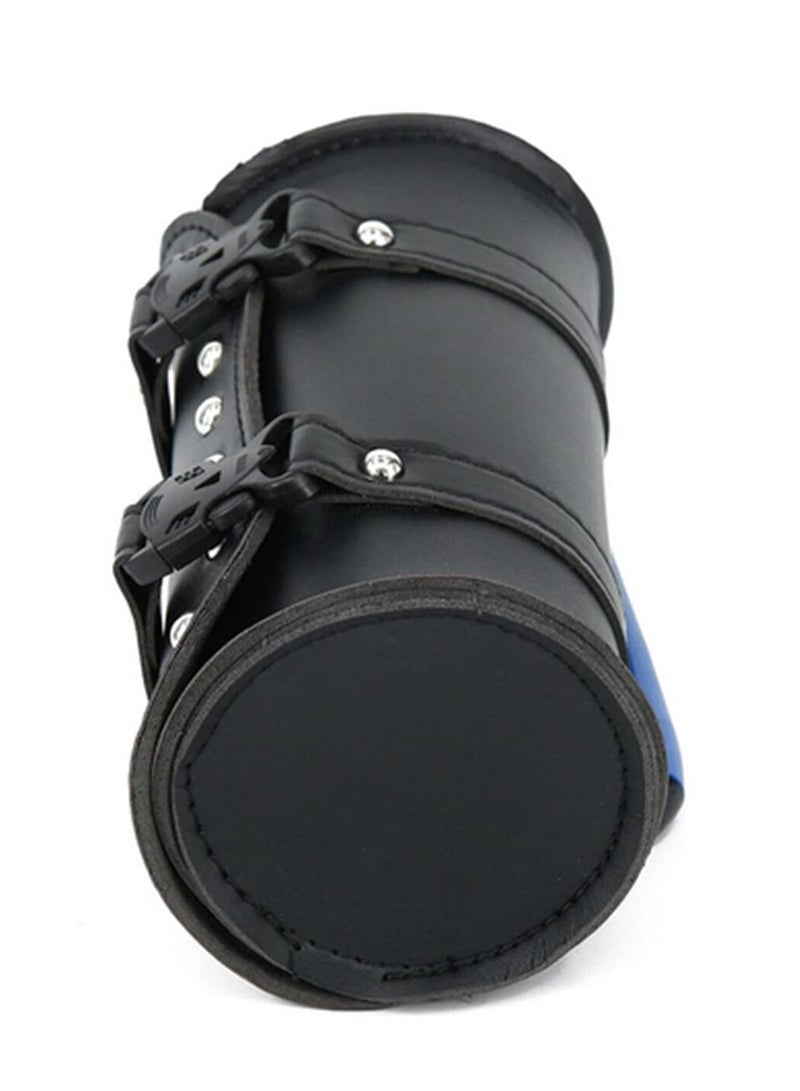 Vintage Motorcycle Saddle Bags PU Leather Motorbike Side Tool Tail Bag Luggage for Harley Davidson Universal Cruiser Chopper Bike Accessories Storage Black - Image 5