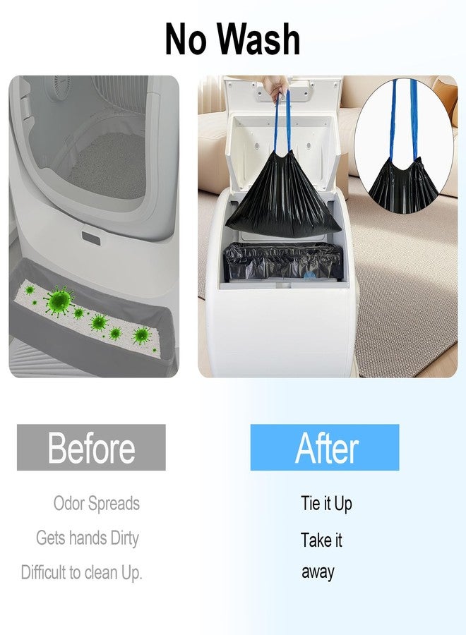 45 كيسًا من أكياس صندوق فضلات القطط متوافقة مع Meo Want MW-SC01/MW-SC02/MW-LR01، تصميم سميك، أكياس أكياس فضلات القطط برباط (45 كيسًا) - Image 5