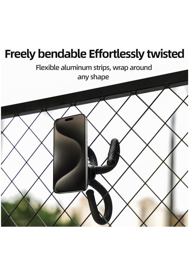 TELESIN TELESIN° Magnetic Flexible Tripod for iPhone, Mini Bendable Tripod Phone Stand for Magsafe Stroller Treadmill Tube Bike Motorcycle Arm Phone Holder Selfie Stick for Video Recording for iPhone Android - Image 5