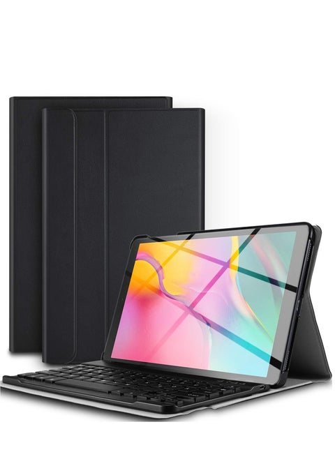 The Arabic and English keyboard case is compatible with Galaxy   Tab A10.1T510/T515 Slim Case with Detachable Wireless Bluetooth Keypad