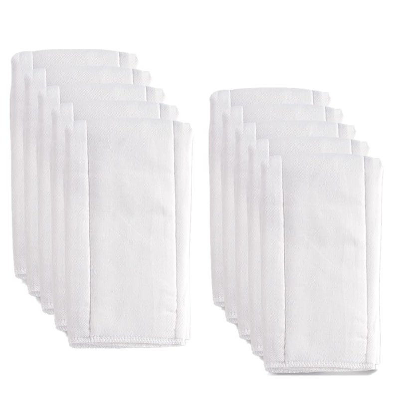 Fasoar Cotton Prefold Cloth Diapers -Fasoar 6 Ply Baby Washable Cloth Diaper Covers for Babies to Toddlers Multi-Use (19.5''-14'', Count, 10) - Image 1