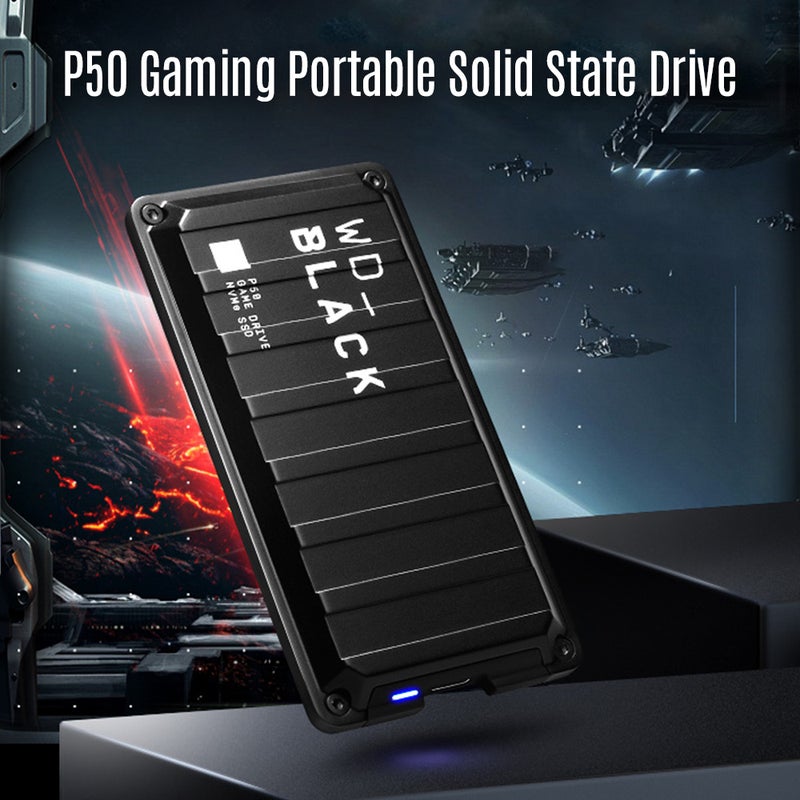 قرص صلب محمول من WD_BLACK P50 نوع-C سعة 1TB للألعاب PSSD بسرعة قراءة تصل إلى 2000MB/s سعة كبيرة قرص صلب خارجي - Image 4