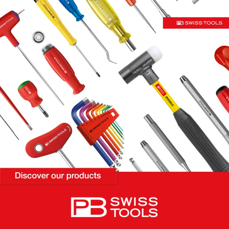PB SWISS TOOLS PB SWISS TOOLS Allen Key Set PB 212Z.LH-12 RB | 100% Swiss Made | 12-Piece Long Hex Key Set with Ballpoint, Inch Sized for Screwdriving Work in Industry and Handcraft  - Image 5