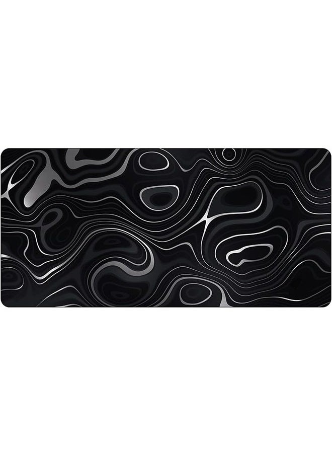 Miya - Extended Large Gaming Mouse Pad 120 X 60 cm XXXL Full Desk ART style & Mousepad Non-Slip Rubber Base Big Keyboard Mat with Stitched Edges for Gaming (ART Black) - Image 1
