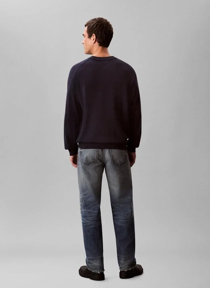 Calvin Klein Jeans Relaxed Cotton Monogram Jumper