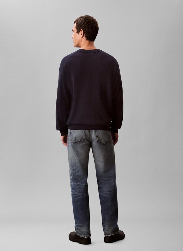 Calvin Klein Jeans Relaxed Cotton Monogram Jumper - Image 2