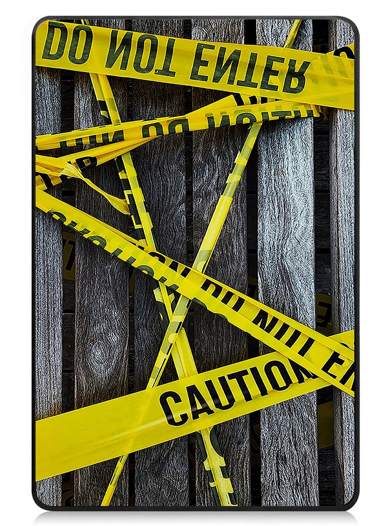 Theodor Protective Flip Case For Apple iPad Pro 13 (2024) With Trifold Stand Auto Wake Sleep Shockproof Cover barricade_tape_tape_yellow - Image 1