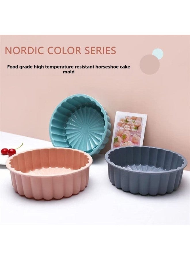 7inch Food Grade Silicone Sunflower Birthday Cake Mold Thousand Layer Cake Steaming Cake Steaming Tray Easy To Release And High Temperature Resistance-Color:7inch Northern Beating Powder - Image 2