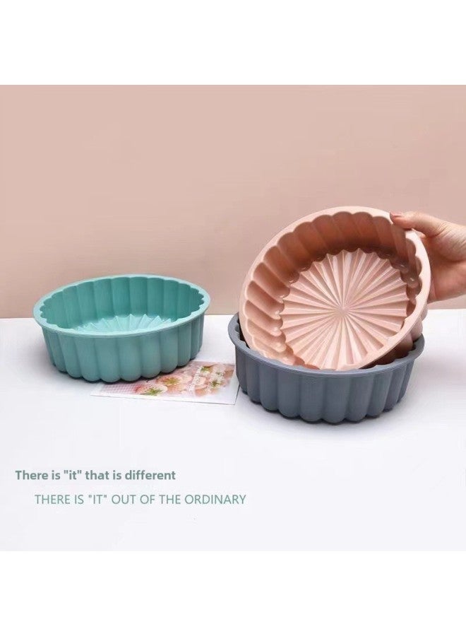 7inch Food Grade Silicone Sunflower Birthday Cake Mold Thousand Layer Cake Steaming Cake Steaming Tray Easy To Release And High Temperature Resistance-Color:7inch Northern Beating Powder - Image 5